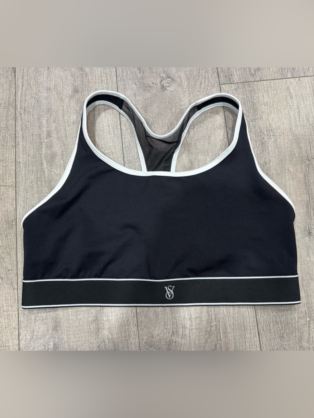 Victoria's Secret Black Sports Bra with White Trim